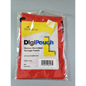ProMaster DigiPouch Deluxe Microfiber Drawstring Camera Storage Pouch Red 4 x 6"